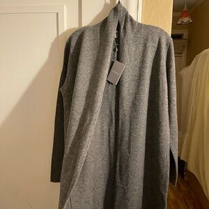 Neiman Marcus Charcoal Cashmere Cardigan
